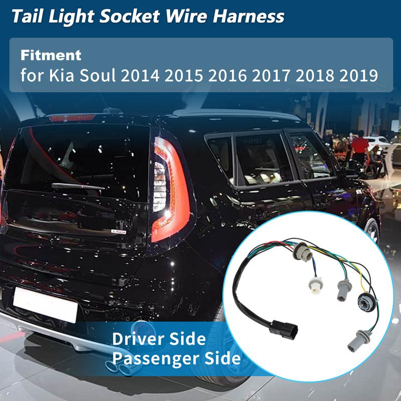 UXCELL LH/RH Taillight Bulb Socket Wiring Harness for Kia Soul 2014-2019 No.92450B2000