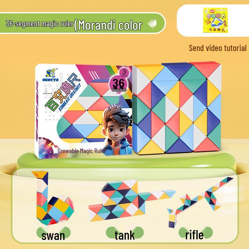 Folding Magic Ruler Set: Colorful Educational Toy for Kids - 24/36/48/60/72 pcs.