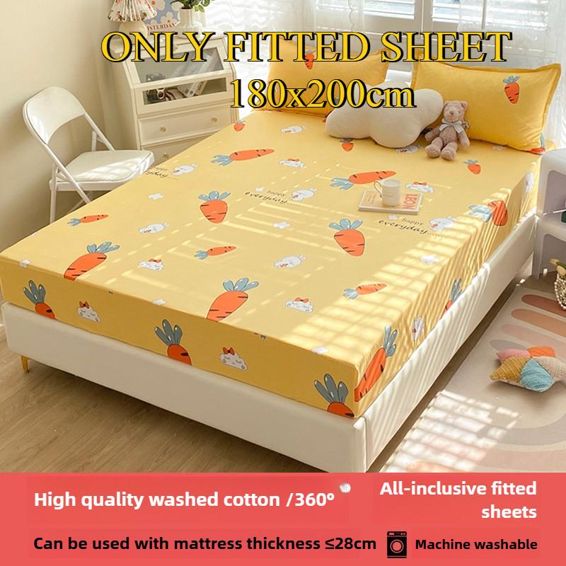 Sábana Bajera No se decolora No hace bolitas Sábana de una pieza Antideslizante Multiespecificación Ropa de Cama Cubrecama Protector