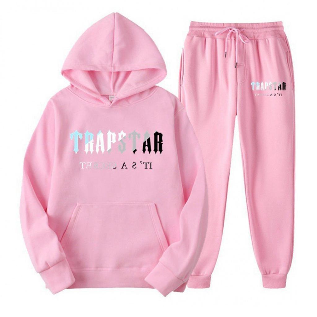 Women's Hooded Athletic Tracksuit Unisex Two-Piece Running Clothing Long Sleeve Pullover Hoodie Sweatshirt + Track Pants Set