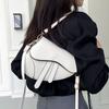 Elegant Vintage Style Pu Saddle Bag For Women Chic Summer Shoulder Bag 2024 Trend
