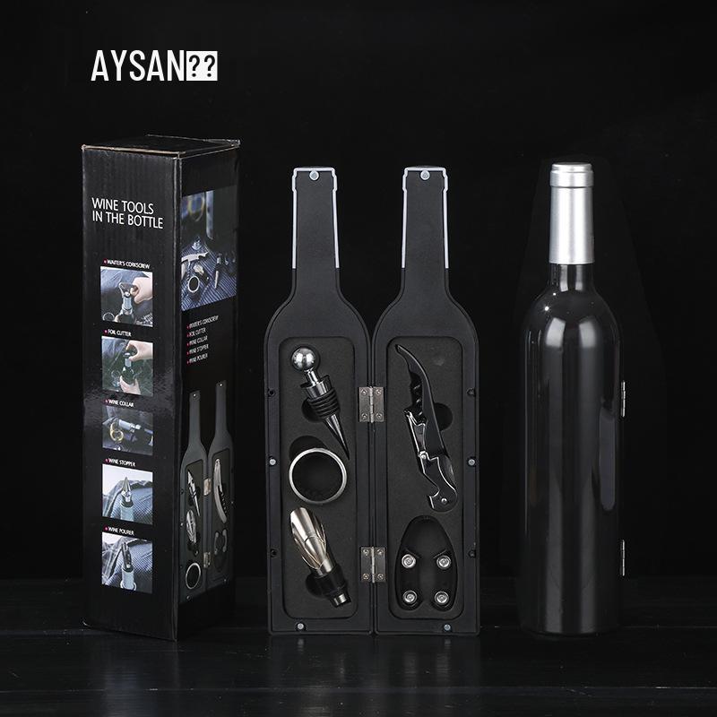 5-Piece Stainless Steel Red Wine Opener Set with Gift Box