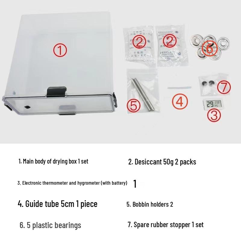 

3D Printer Filament Drying Box, Moistureproof Storage for 1KG PLA