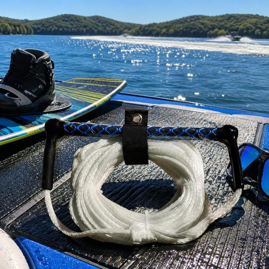 Anti Slip Handle Wakeboard Towing Line 75ft Rope for Boating Watersports and
