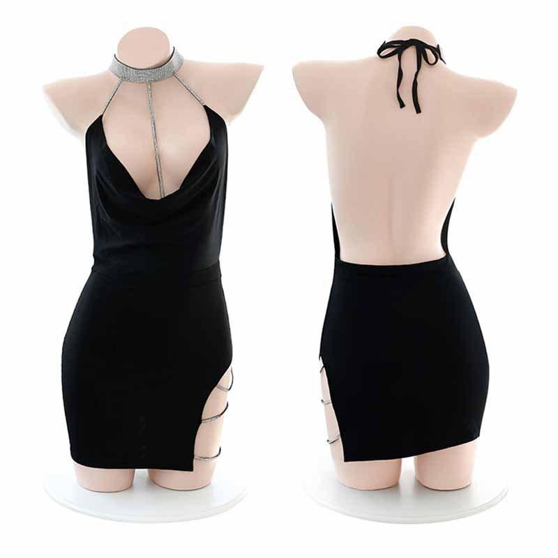 Sex Underwear Sexy Suspender Chain Pajama Set Women's Pajamas Homewear Uniform Temptation One-piece Set