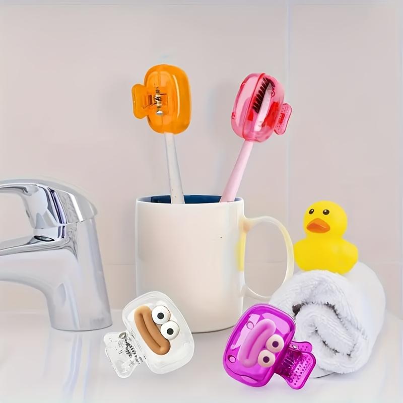 Toothbrush Head Storage Box and Protective Cover with Drainage Holes and Holder for Home Use and Portable Travel