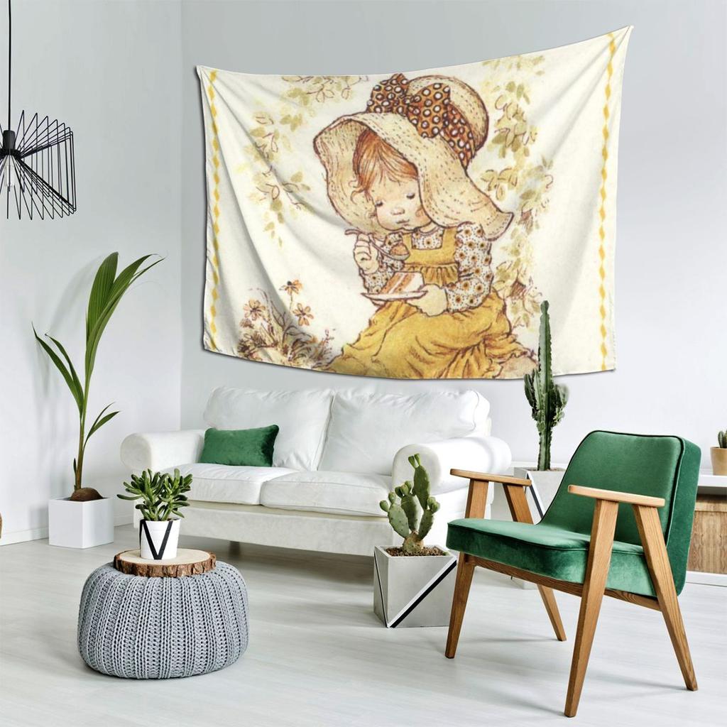 Sarah Kay Swing Girl Tapestry Decor Art Aesthetic Tapestries for Living Room Bedroom Home Wall Cloth Wall Hanging