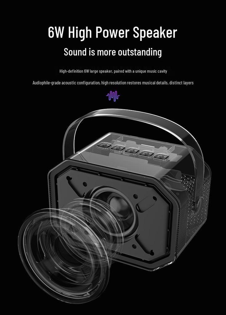 P3 Bluetooth Mini Speaker with Wireless Microphone for Home Karaoke