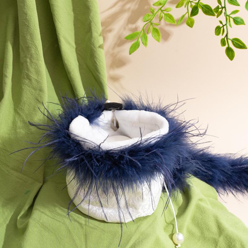 Colored Feather Strips 8-10 Ostrich Hair Top Strips Dance Clothes Hairpin Diy Decorative Materials Clothing Transformation Accessories