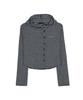 Nigaennikol Stripe Hood Top_Gray