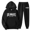 New cross-border foreign trade pullover men's and women's same sports sweater set fashion sweater sweatpants fleece hoodie set