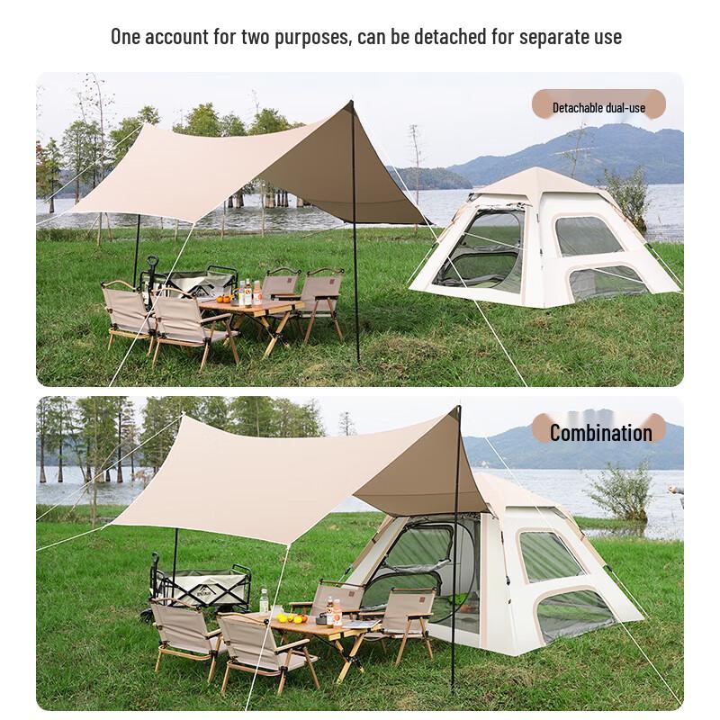 Portable Automatic 5-8 Person Cloud Pavilion Camping Tent & Tarp