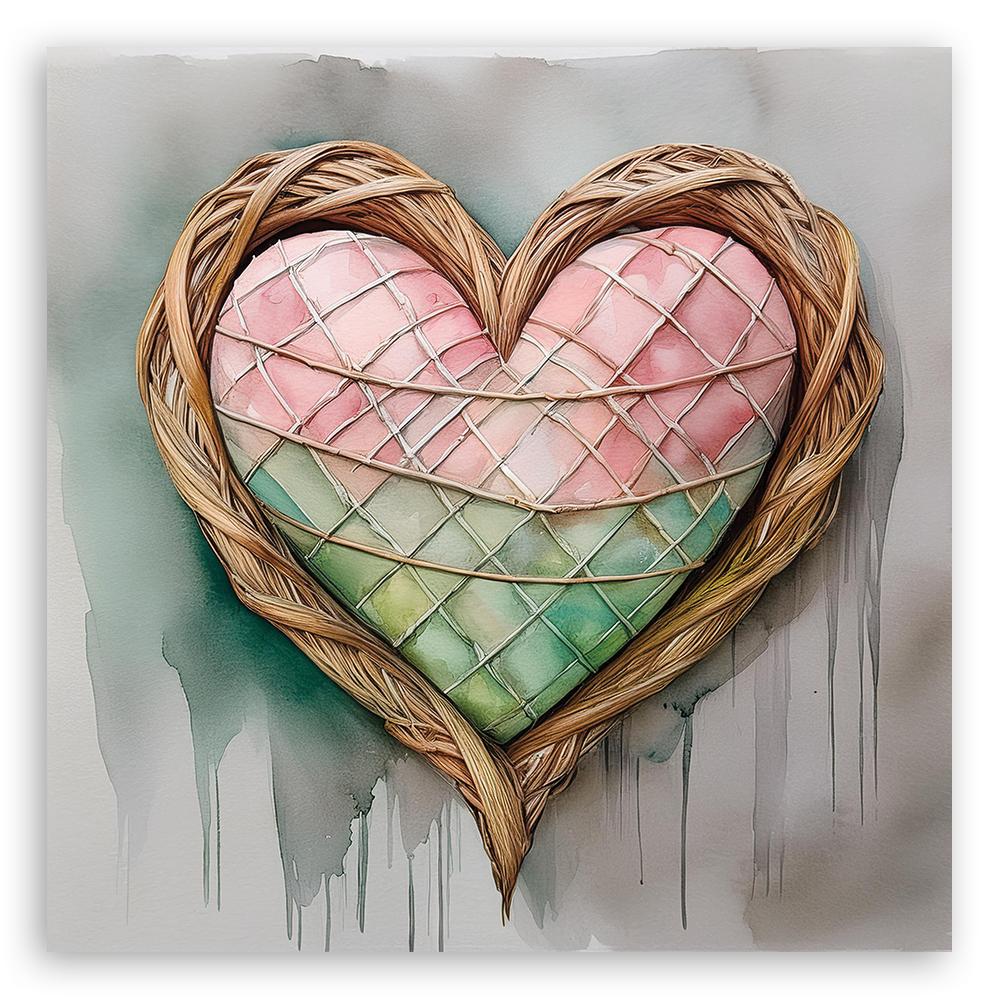 Canvas print, Heart Love Shabby Chic