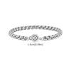 Minimalist Stainless Steel Square Ball Chain Bracelet for Men, Fashion 5mm Adjustable Link Round Buckle Bracelet, Punk Jewelry