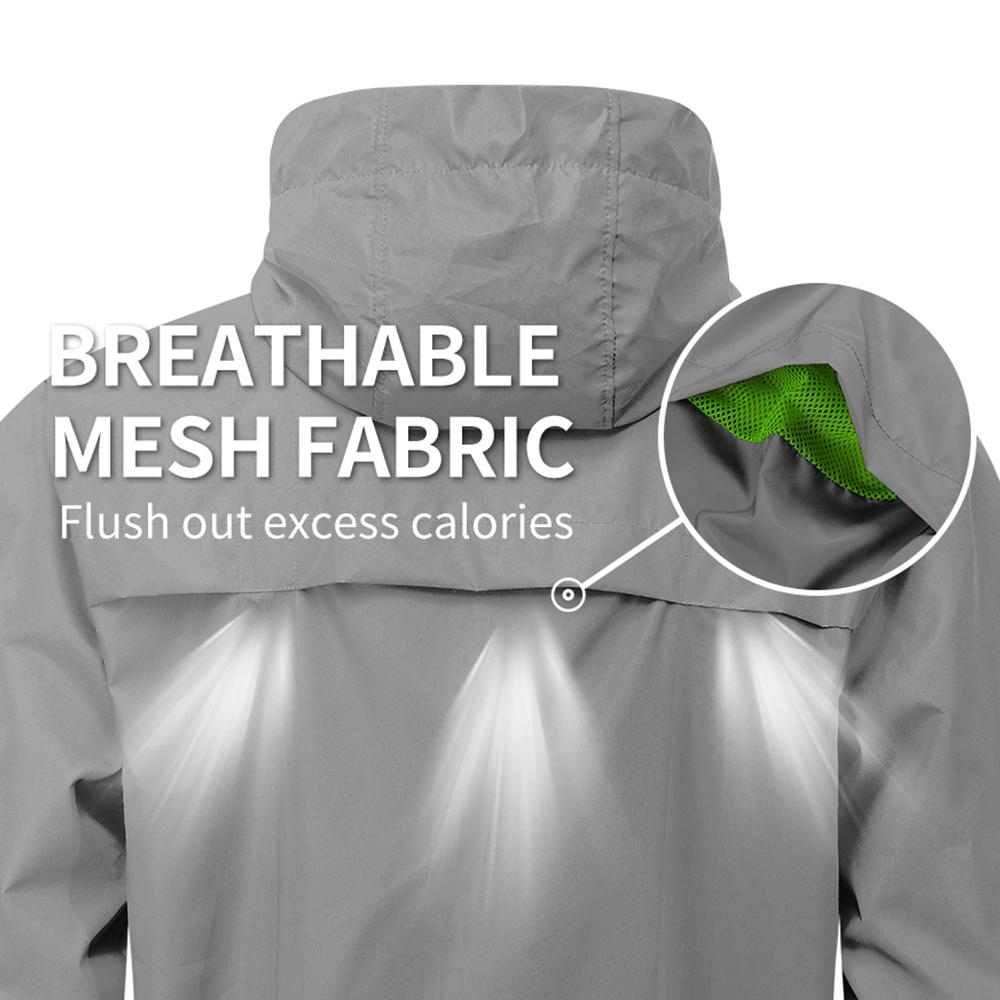 Wosawe Unisex cyklistická bunda s kapucí Windbreaker Outdoorový sportovní kabát na kolo Větruodolná bunda na kolo