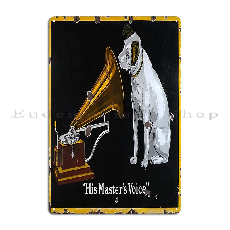 RCA VICTOR HIS MASTERS VOICE by Francis Barraud Vintage Advertisement Metal Garage Design Pub Create Wall Decor Tin Sign Poster