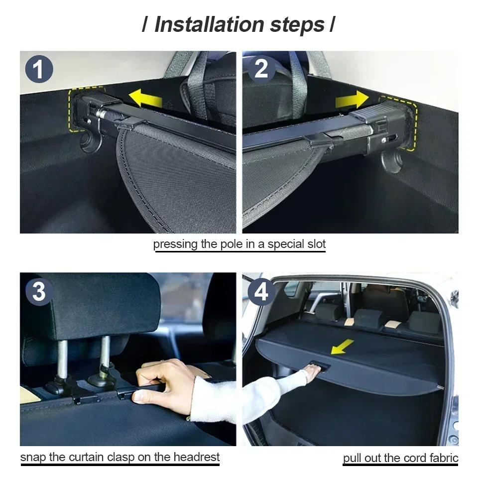 Car Trunk Cargo Cover for Jeep Grand Cherokee WK2 2014 2012 Accessories 2011~2021 Trunk Storage Partition Auto Interior Parts
