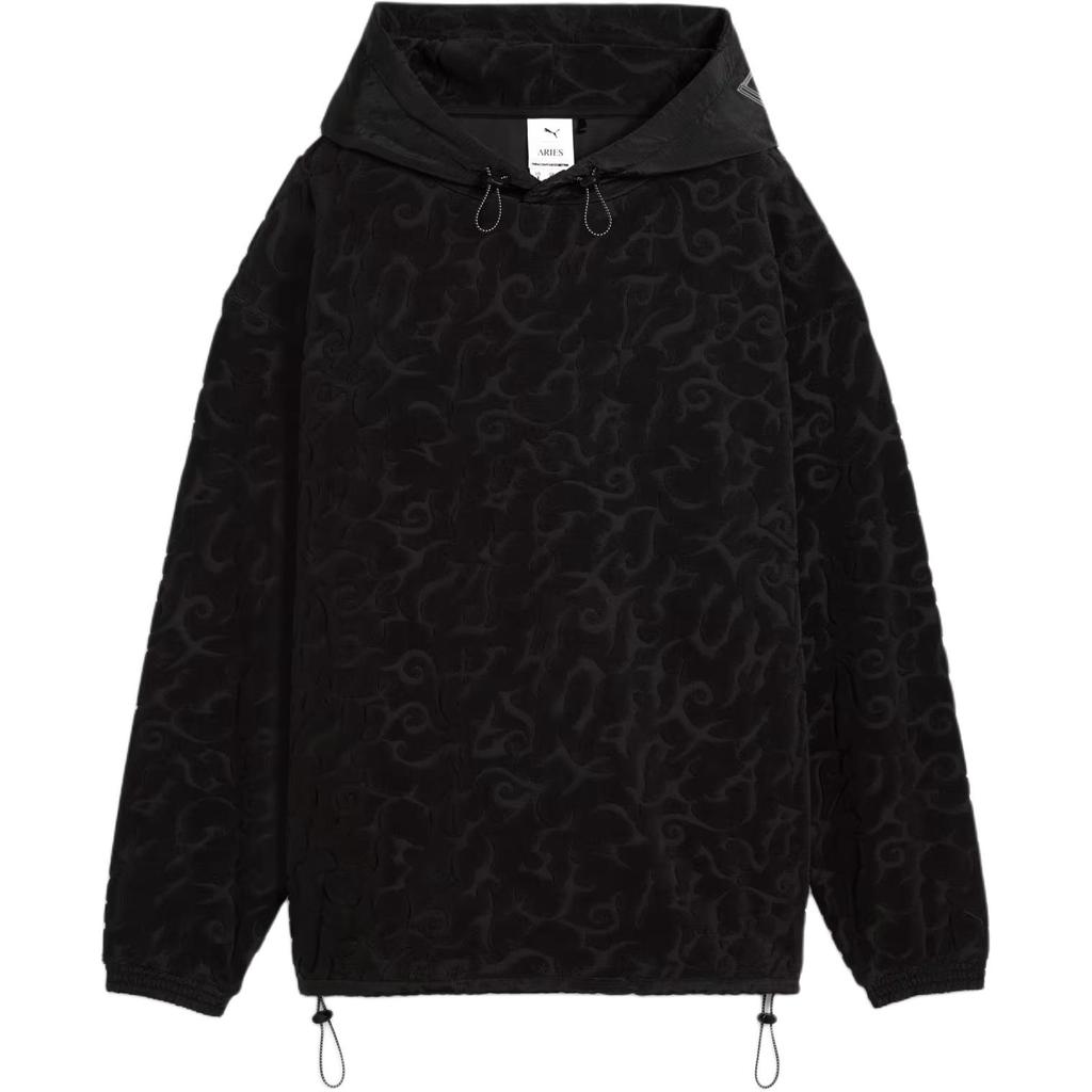 Puma X Aries Collaboration SS25 Brand Logo Comfortable Casual Hoodie Unisex hoodies Black 62949401