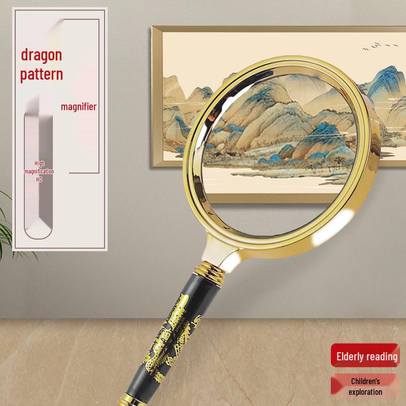 High-Power 100x Magnifying Glass: Ultra-HD Multifunctional Magnifier for Elderly Reading, Identifying, and Mobile Viewing.