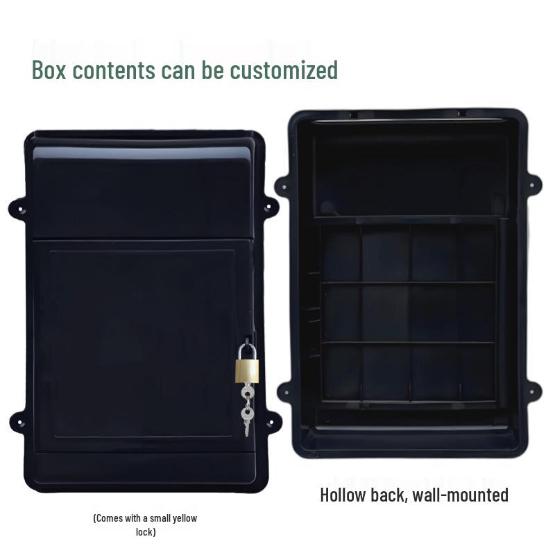 Compact Wall-Mounted Lockable Plastic Box for Mail, Complaints, Suggestions, and Milk