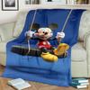 Soft Flannel Blanket with Minnie & Mickey Pattern Warm for Bedrooms, Sofas, Travel, Picnics and Chairs