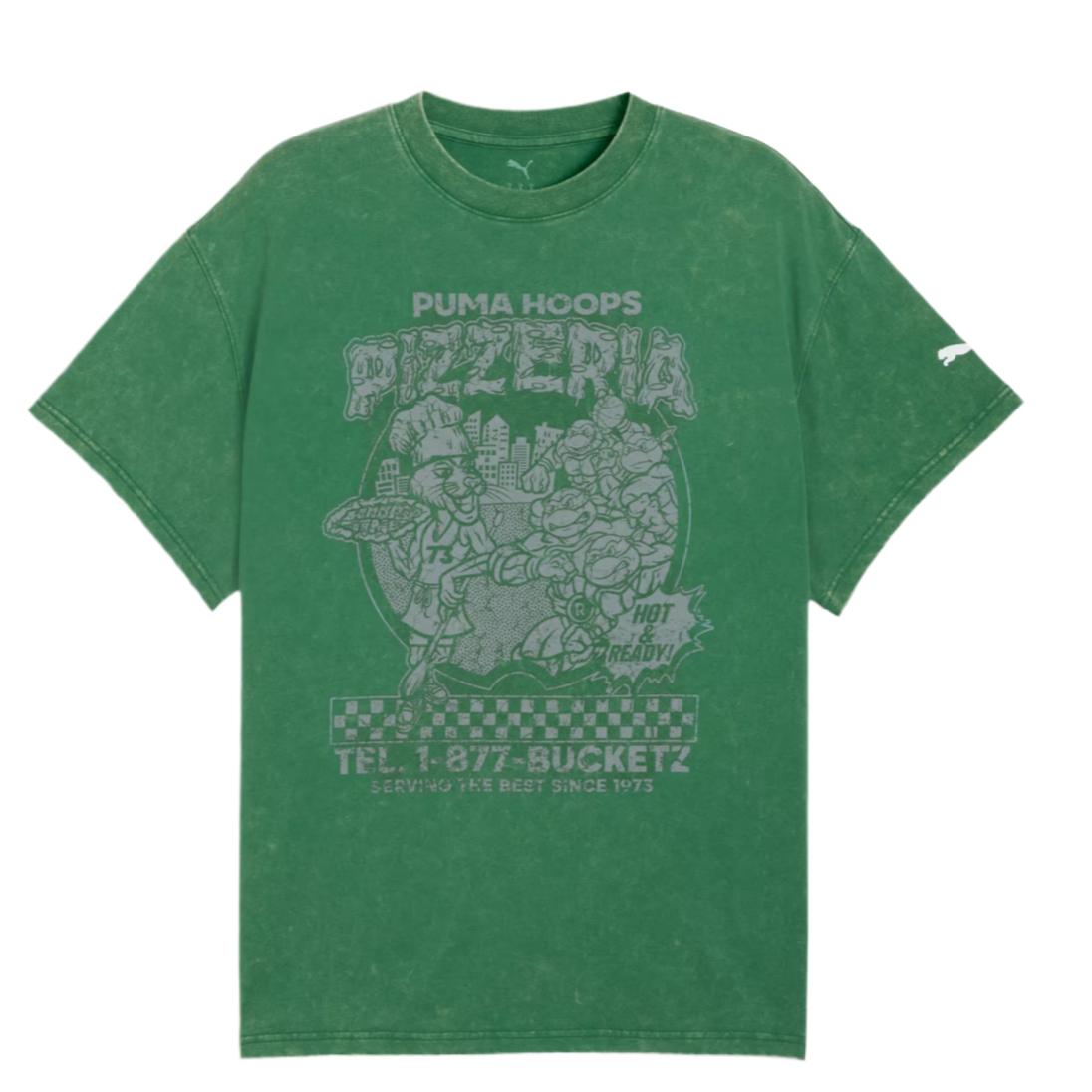 

Puma X TMNT Fashion Versatile Soft Solid Color Short Sleeve Basketball Jersey Men tops Green 630928-02 M