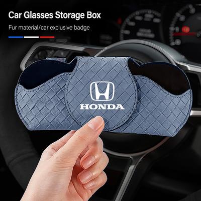 Car Accessories Glasses Storage Box Car Visor Sunglasses Box For Honda Civic Fit Jazz Accord Pilot CRV Odyssey Passport City HRV Qa6