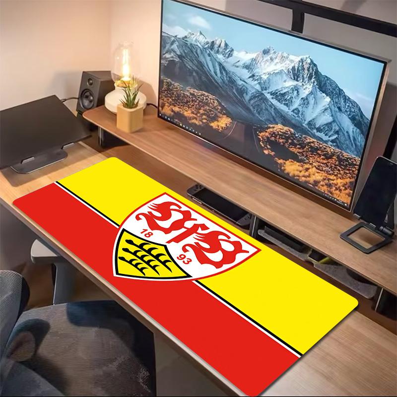 VfB Stuttgart Druck Kissen Rutschfest Laptop Tablet Großes Mauspadd XXL Matte Mini-PC Spielmatte Mit Verriegeltem Rand