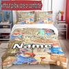 3pcs Duvet Cover Set (1*Duvet Cover + 2*Pillowcase, Without Core), Custom Name Paddington Bear Pattern Bedding Set, Home Bedroom Decor Gift