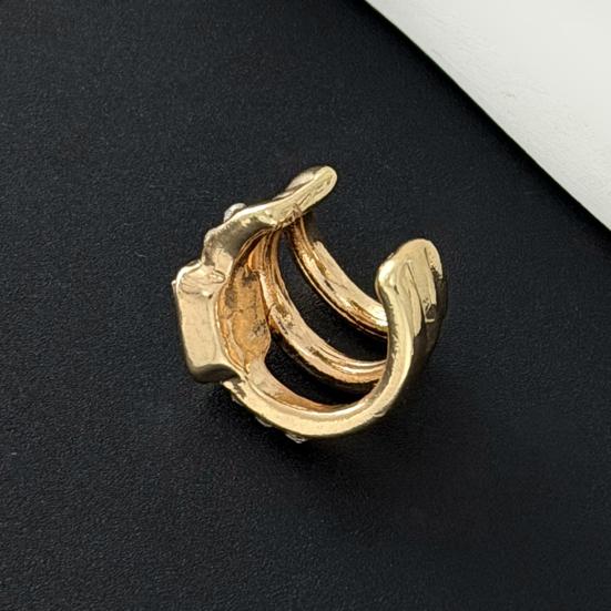 Girls Ear Clip, Multi-Layered Diamond Encrusted Elastic Clip-On, Comfortable Non-Pierced Jewelry for Parties And Daily Wear