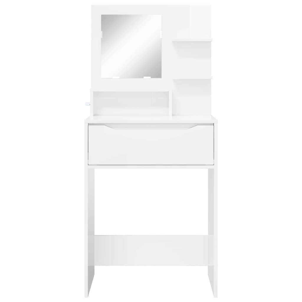 Bedroom Vanity Tables High Gloss White 80 x 39.6 x 135 cm