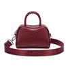 Fashion Minimalist Mixed Material Shoulder Tote Bag Medium Women Bags Burgundy NF4467FOM96