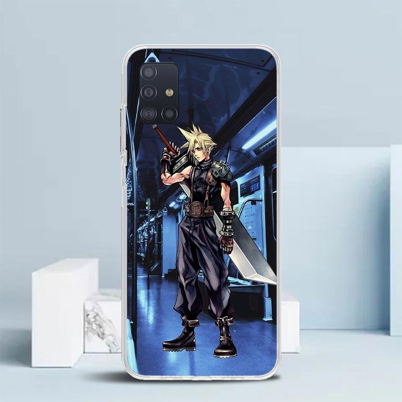 Final Fantasy FF VII Soft Cover for Samsung Galaxy A12 A22 A32 A52 A72 A02S Phone Case Note 20 Ultra 10 S10 Plus A51 A71 A50S A2