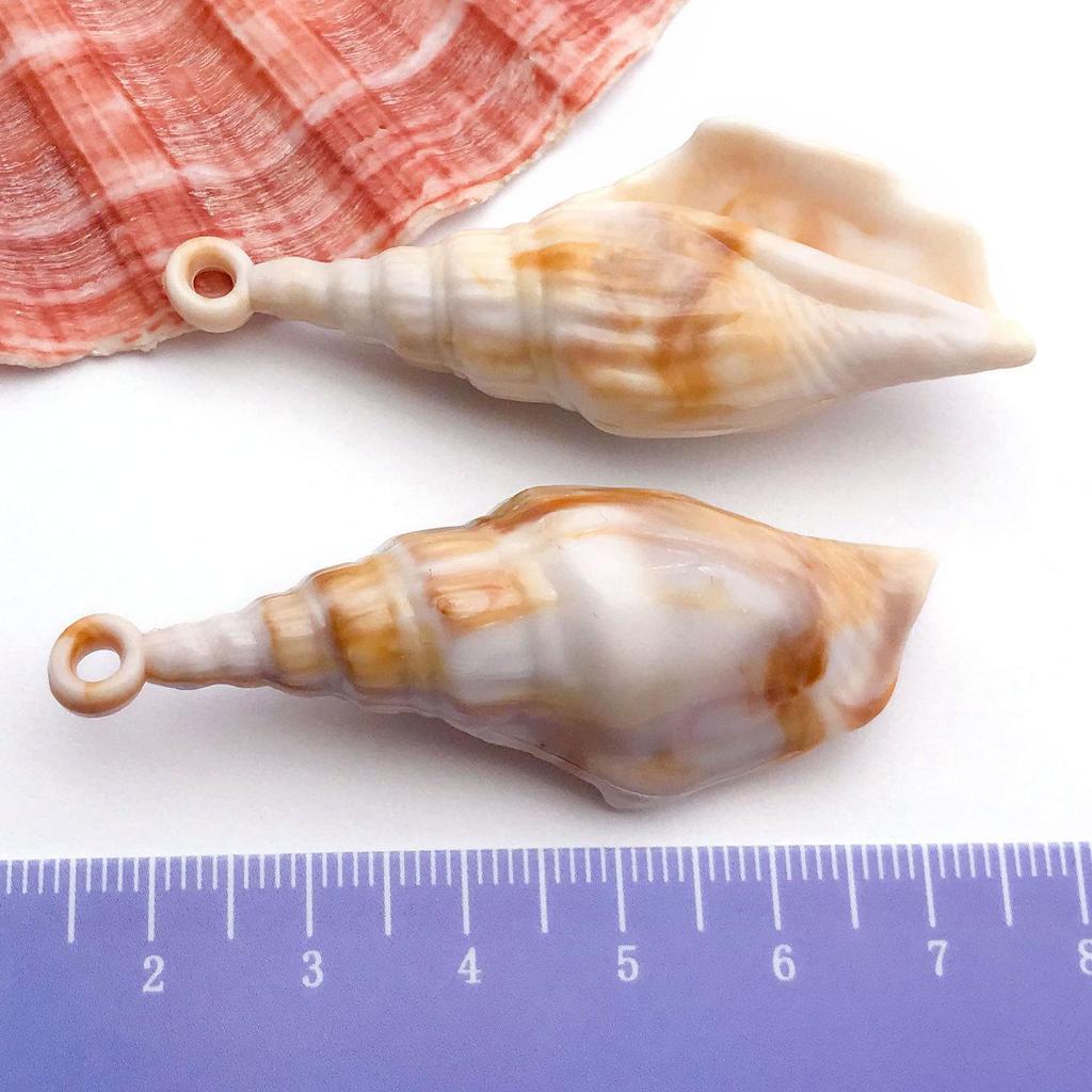 Gold-Plated Natural Shell Conch Pendant for DIY Necklace, Earrings, Wind Chime, or Hanging Ornament.