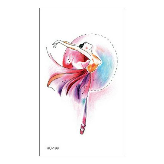 Waterproof Gradient Color Cartoon Temporary Tattoos for Men & Women