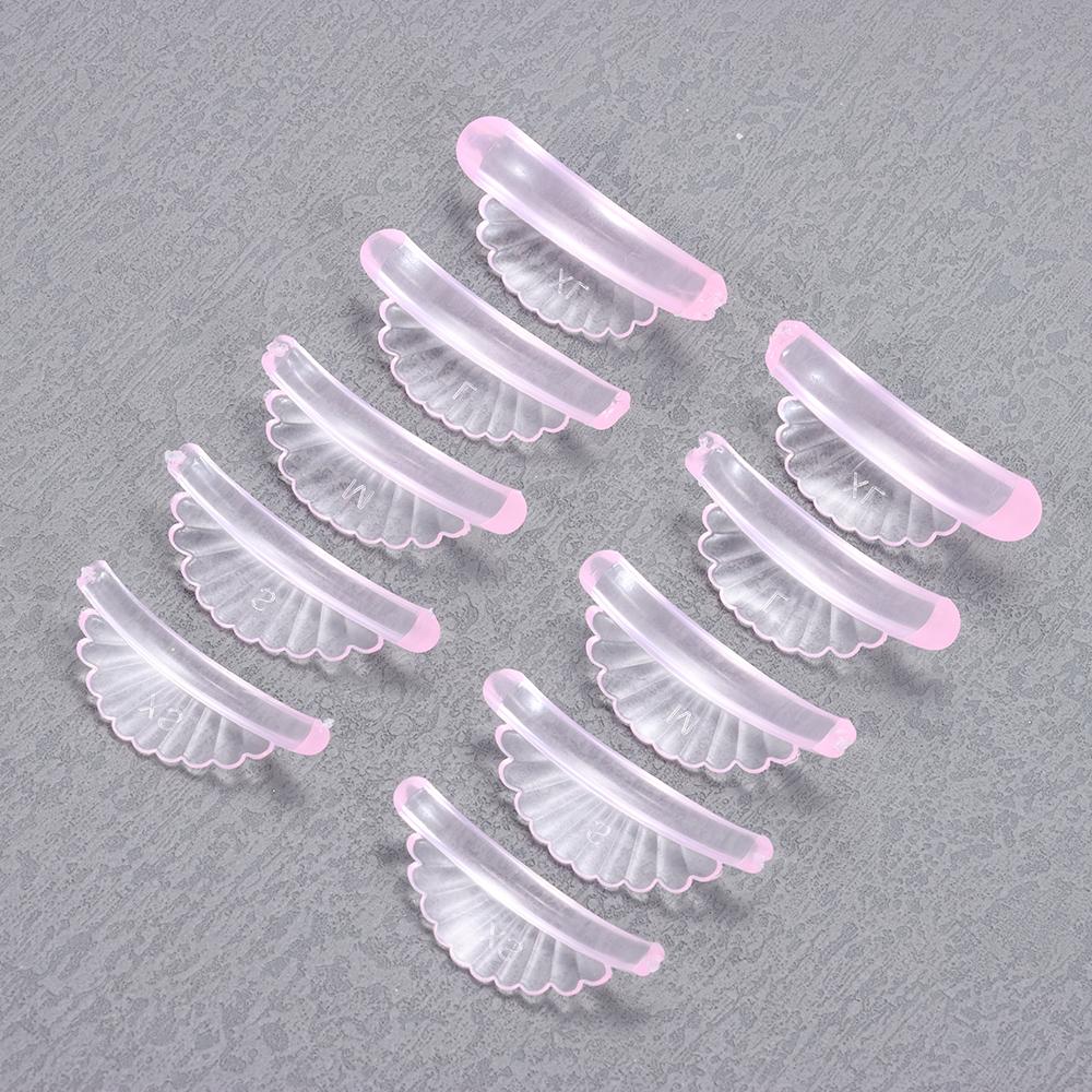 5 Paar Applikatorwerkzeuge Silikon Wimperndauerwellen-Pads Wiederverwendbare Klebrige Wimpernstäbchen Wimpern