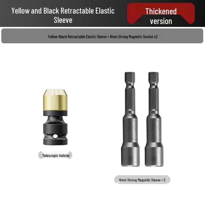 Multifunctional Electric Drill Bit & Wrench Adapter Set with Telescopic Socket