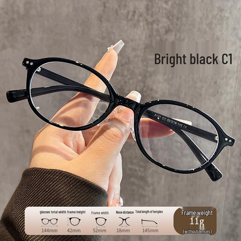 Korean Tortoiseshell Eyeglass Frames, Women's Style 8171, Anti-Blue Light TR90 Ultralight Glasses.