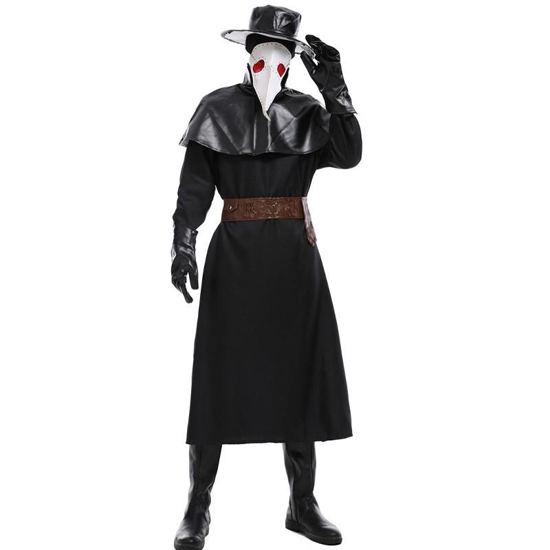 Halloween pestlegekappe kappe kappe kostyme nebbmaske steampunk ballkostyme