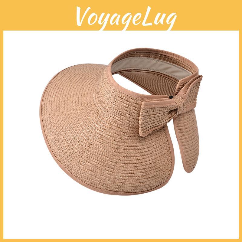 Foldable Summer Straw Hat With Butterfly Bow And Ultra Wide Brim For Sunshade And Breathability