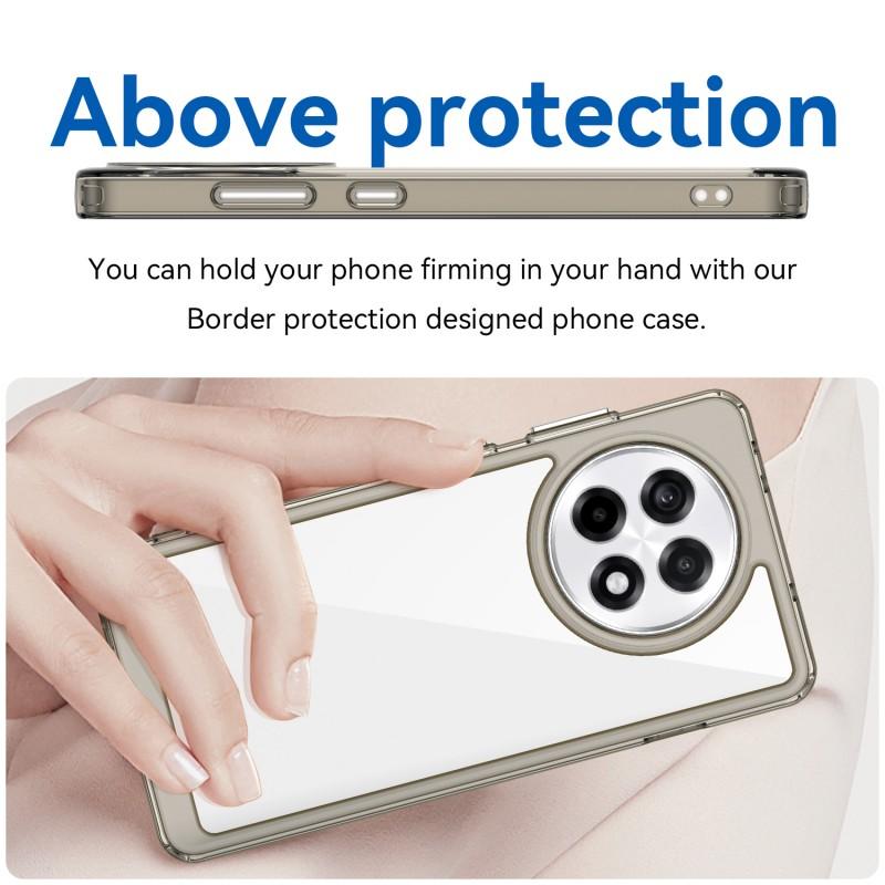 For OnePlus 13R 5G Phone Case WANLONFENG XC Series TPU Acrylic Cover with Tempered Glass (Big Lens Hole)