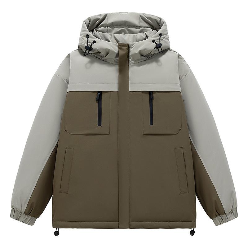 Winter Explosion Outdoor Tooling Mountain Charge Cotton Clothes Men and Women Couples Color Matching Hooded Jacket Cotton Clothes Factory