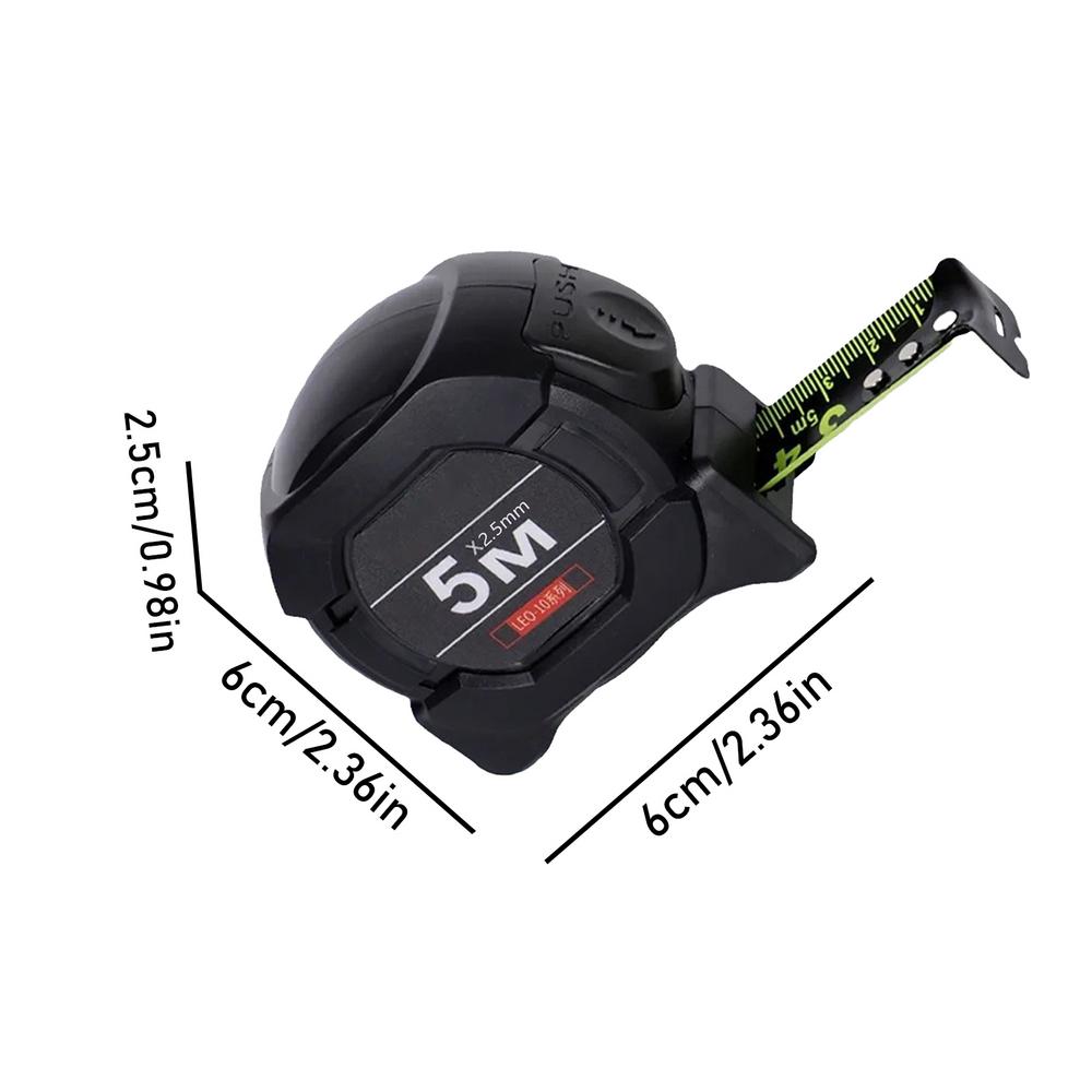 

5/7.5/10М Метрична вимірювальна стрічка Самоблокувальна Флуоресцентна сталева рулетка Високоточна Зносостійка лінійка Вимірювальні інструменти