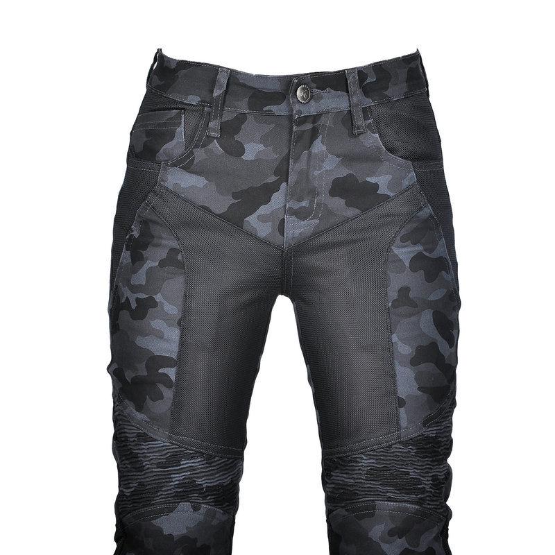 Jeans Moto LOONG BIKER Estivi Mimetici Slim Fit: Pantaloni da Equitazione Traspiranti Anti-caduta