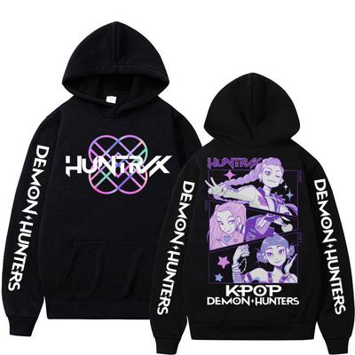 KPop New Movie Demon Hunters Graphic Hoodie Men Women Fashion Harajuku Manga Hooded Sweatshirt Fleece Warm Oversized Tracksuit