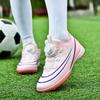 A 2025 Children's Football Shoe Student Professional TF Broken Nail Training Boys and Girls Rotating Buckle Sneakers