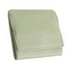 Genuine Leather Mini Slim Wide Cowhide Available In 7 Colors [mujina] Wallet, Design, Opening, Palm-Sized, Leather, Anti-Skimming, (Pistachio)