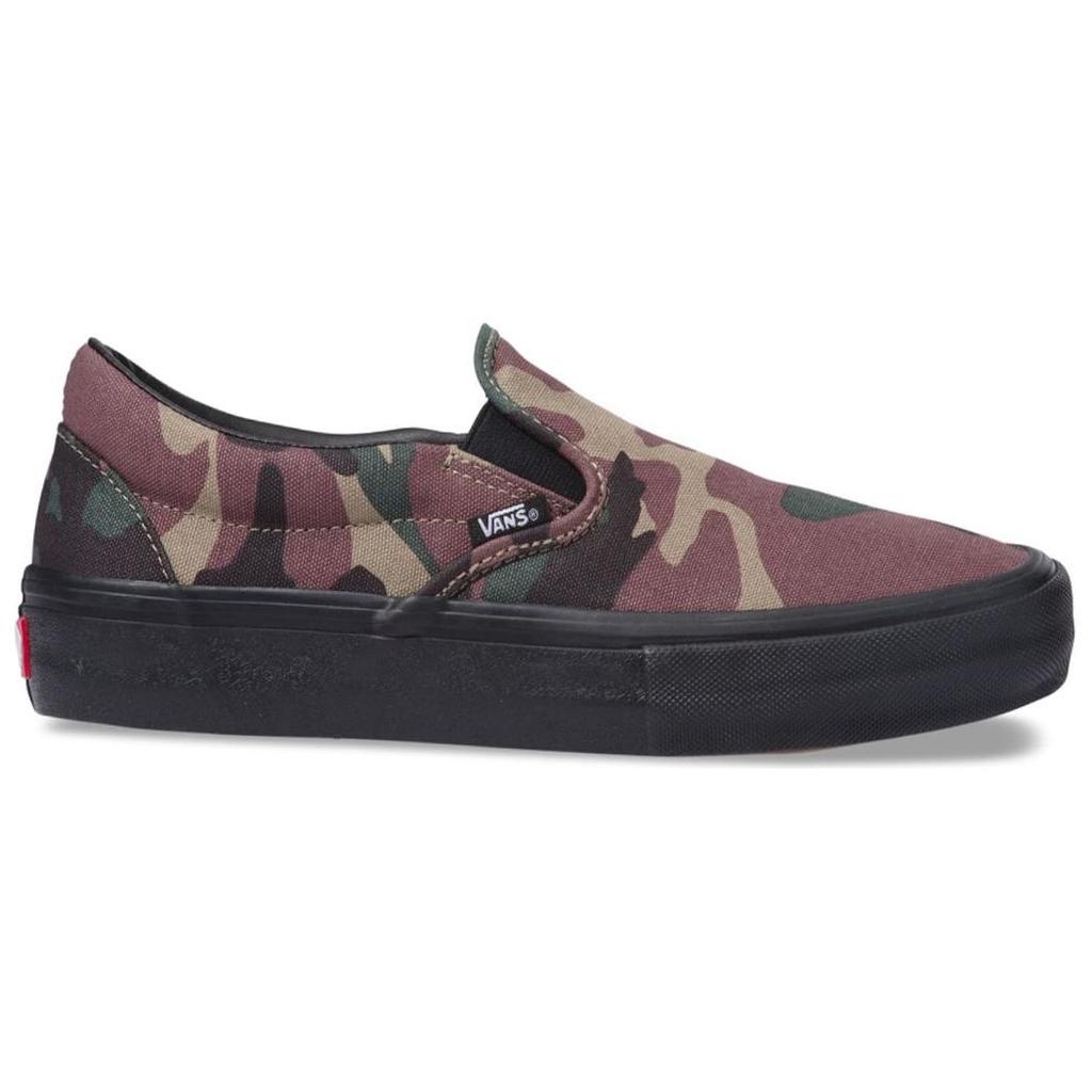 Vans Slip-On Pro Plátěné Nízké Skateboardové Boty Unisex Skateboardové Boty Vojenská Zelená Kamufláž VN0A347VKAF