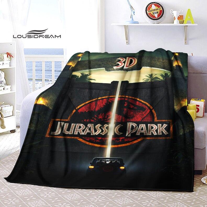 Jurassic Park Blankets for Beds Home Travel Adult Flannel Blanket for Couch Bed Living Room Sofa Child Keep Warm King Size