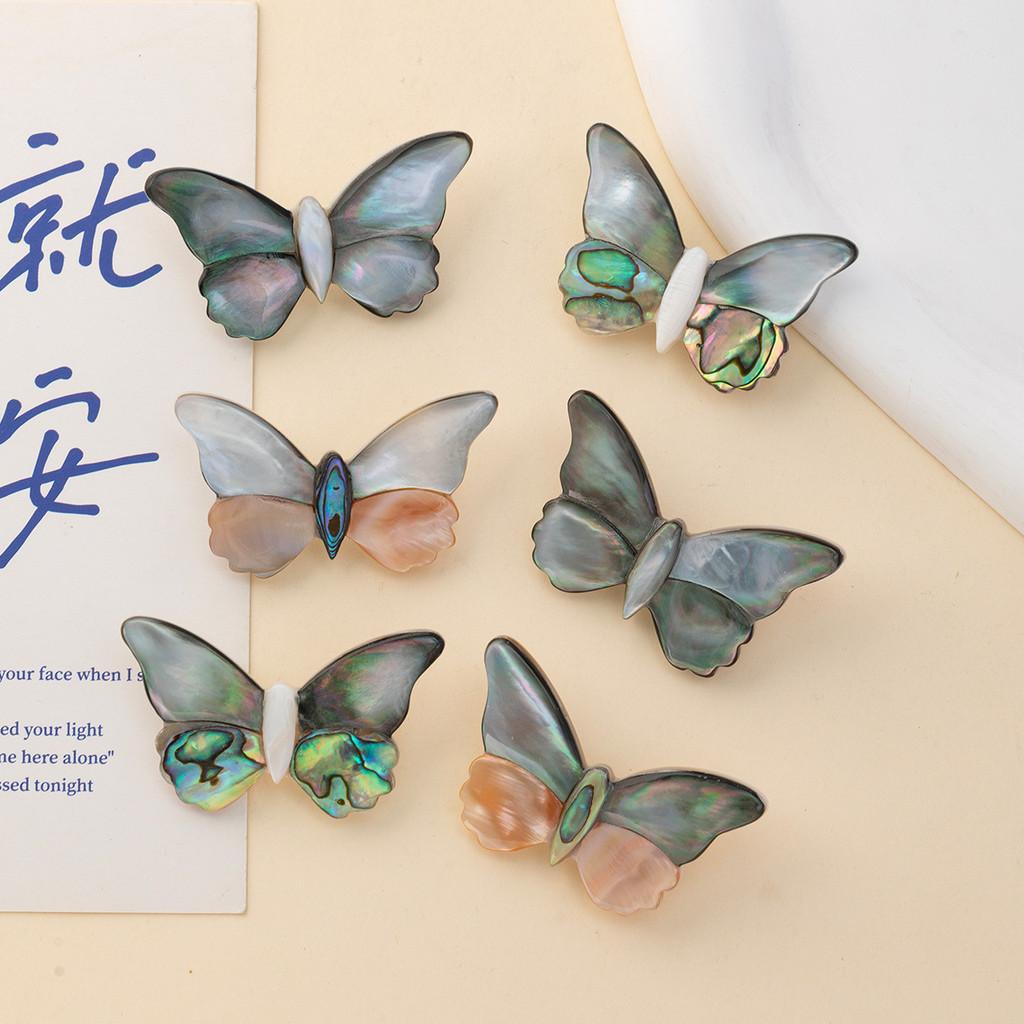 Shell Butterfly Brooch Handmade Craft With Dual Use For Fashion Accessories
